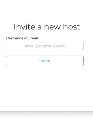 Invite a new host